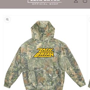 Zach Bryan 2025 Logo Camo Pullover Fleece Hoodie - L - SOLD OUT
